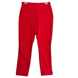 Old Navy Size 6 Robbie Red High Waist Side Zip WOW Pant Back Faux Welt Pockets
